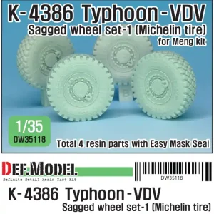 Bon Plan DEF Model DW35118 Russian K-4386 Typhoon-VDV Sagged wheel set 1- Michelin ( for meng 1/35)