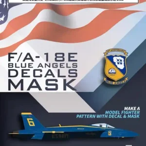 Réduction Galaxy-Model D72018 Blue Angels U.S. Naval Flight Demonstration Squadron F/A-18E Super Hornet Strike Fighter 2022 Colour Separation Die-Cut Flexible Mask And Decals (For Academy 12547)