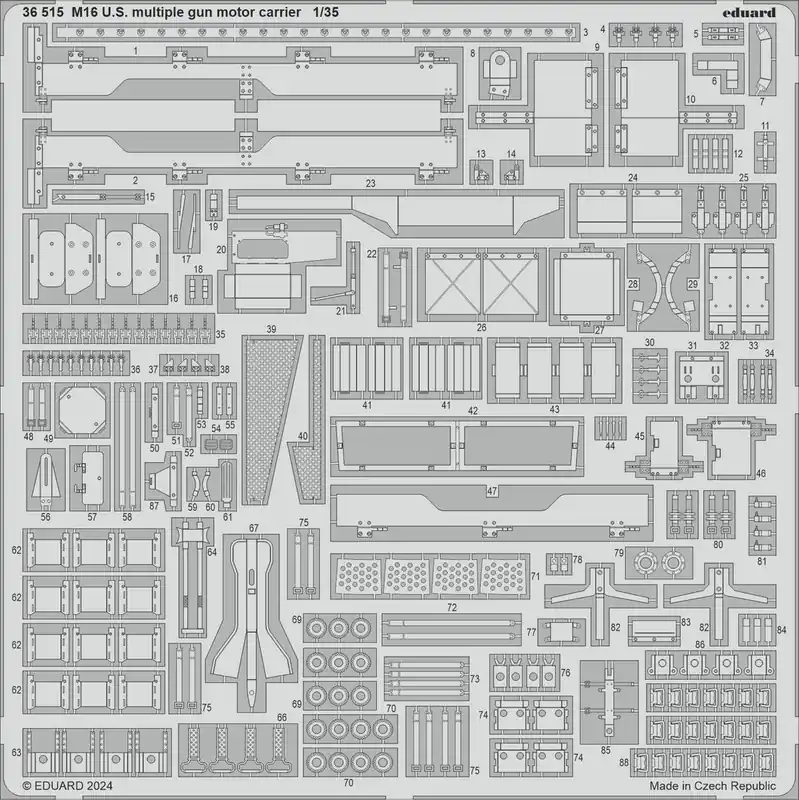 Eduard 36515 M16 U.S. Multiple Gun Motor Carrier TAMIYA Top Vente