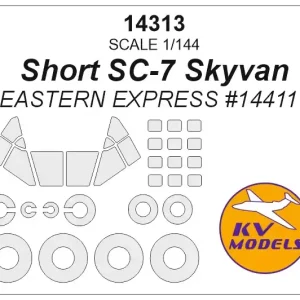 KV Models 14313 Short SC-7 Skyvan (EASTERN EXPRESS 144117) with passenger windows and wheels masks Jusqu'à Épuisement Des Stocks