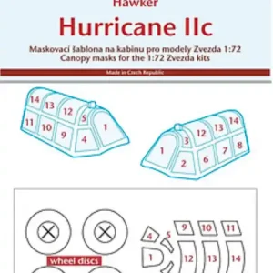 Usine Directe Peewit 72277 Canopy mask for Hurricane IIc 112B Zvezda