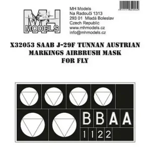 MH Models X32053 SAAB J-29F Tunnan Austrian Markings Bon Marché