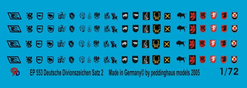 Prix Bas Peddinghaus-Decals 0553 German Divisional Markings No. 2