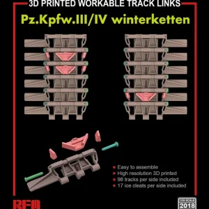 Livraison Express Rye Field Model RM-2018 3D Printed Workable Track Links Pz.Kpfw.III/IV winterketten