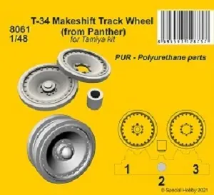 CMK K8061 T-34 Makeshift Track Wheel (from Panther) TAMIYA Offre Limitée