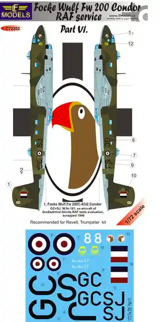 Offre Exclusive LF Models C72202 Focke Wulf Fw 200 Condor RAF Part VI