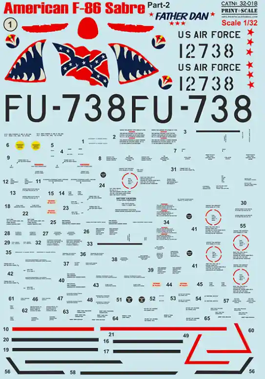Satisfait Ou Remboursé Print Scale 32-018 F-86E Sabre Part 2 The complete set 2,5 leaf