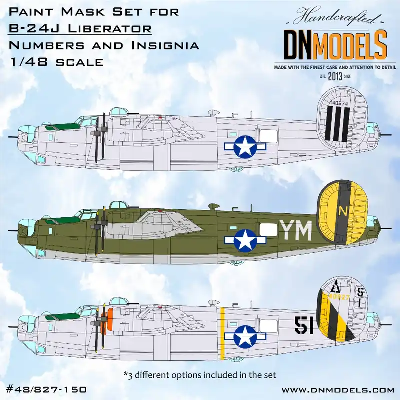 Bon Plan DN Models 48-827-150 Consolidated B-24 J Liberator - Insignia OOB (3 options)