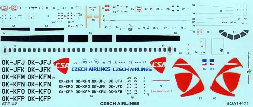 BOA Decals 14471 ATR-42 - Czech Airlines (designed to be used with F-rsin kits) Certifié