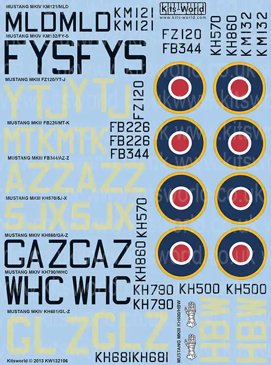 Kits World 132106 North American Mustang III/IV - RAF Aces Satisfait Ou Remboursé