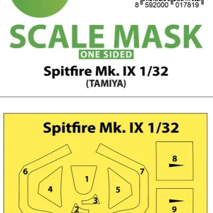 Haute Qualité Art Scale Kit M32046 Spitfire Mk.IX one-sided