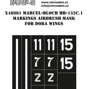 MH Models X48061 Marcel-Bloch MB-152C.1 Markings airbrush mask Offre Spéciale