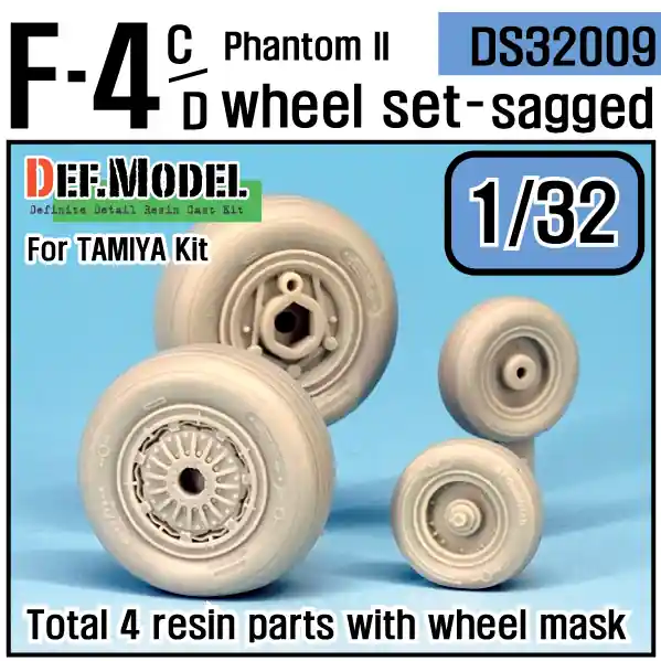 Bon Plan DEF Model DS32009 F-4C/D Phantom II Wheel set (for Tamiya 1/32)