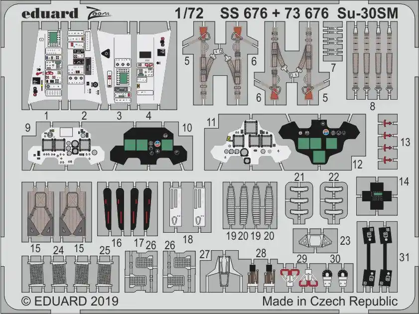Produit De Marque Eduard SS676 Su-30SM Zvezda