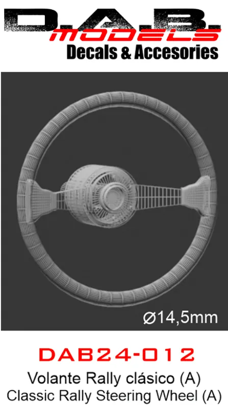 Seulement Aujourd'hui DAB Models 24-012 Classic Rally steering wheel A