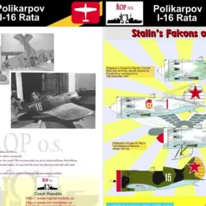 Nouvel Arrivage Ropos Models MNFDL72025 Polikarpov I-16 Rata - Stalin‘s Falcons on I-16