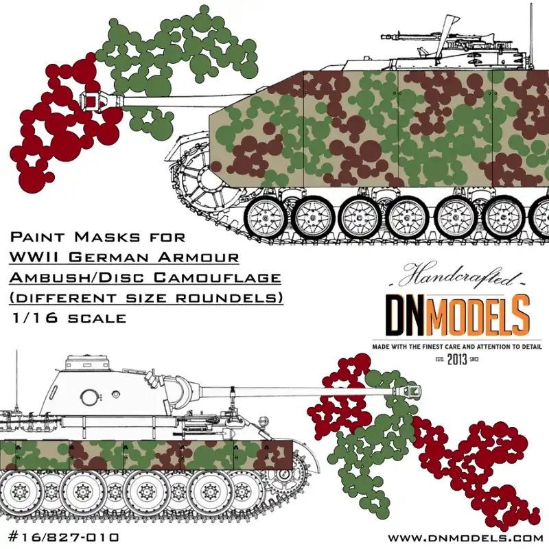 Commander Maintenant DN Models 16-827-010 German Disc Camo random different size roundels