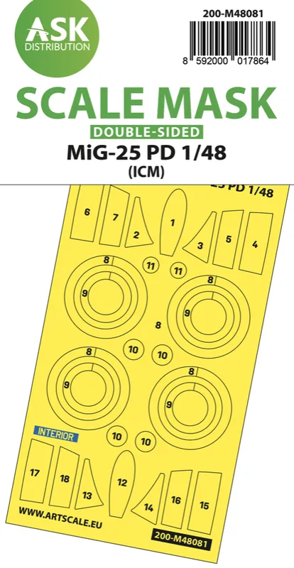 Achat Immédiat Art Scale Kit M48081 MiG-25 PD double-sided