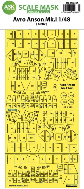Art Scale Kit M48113 Avro Anson Mk.I double-sided express Top Vente
