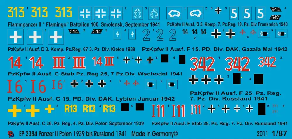 Satisfait Ou Remboursé Peddinghaus-Decals 2384 Panzer II 1939-1941 Poland To Russia