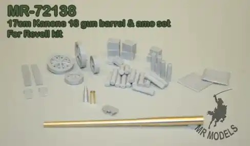 Commande En Gros MR Modellbau 72138 Gun barrel, ammunition und supplies 17cm Kanone 18