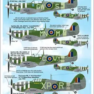 Iliad Design 48045 Fighters of Operation Rutter (3 x Supermarine Spitfire and 1 x Hawker Hurricane) Satisfait Ou Remboursé