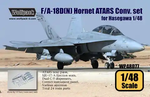 Vente Directe Wolfpack Design WP48077 F/A-18D(N) Hornet - ATARS Conversion Set (for Hasegawa Kits)