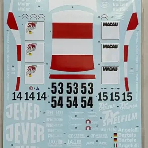 SK Decals 24154 Audi A4 Quattro - Super Tourenwagen Cup 1999 Jever (for NuNu Kits) Offre Exclusive