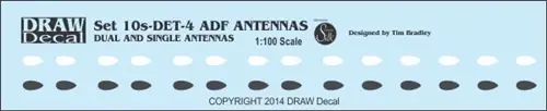 Draw Decal 10-DET-04 ADF Antennas Decals Set Haute Qualité