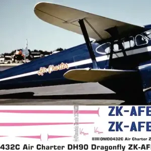 Acheter Direct Old models Decals 0432C de Havilland DH.90 Dragonfly - Air Charter (ZK-AFB)