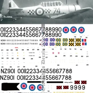 Prix Cassé Old models Decals 0815 North American Harvard - RNZAF TAF