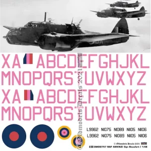 Old models Decals 0757 Bristol Beaufort Mk.I - RAF 489 (NZ) Sqn Usine Directe
