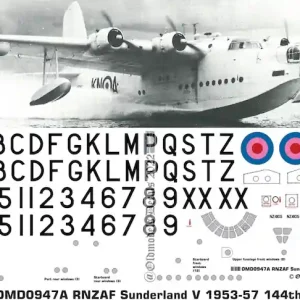 Bon Plan Old models Decals 0947A Short Sunderland Mk.V - RNZAF 1953-1957 Scheme