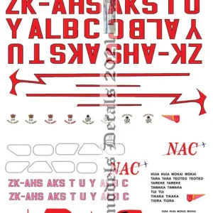 Prix Réduit Old models Decals 1401 de Havilland DH.89 Dominies and Rapide - National Airways Corporation (NAC) 1st Scheme