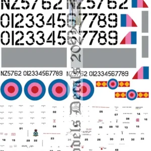 Acheter En Ligne Old models Decals 1493 de Havilland Vampire FB5 - RNZAF 1956 Camofluaged Scheme