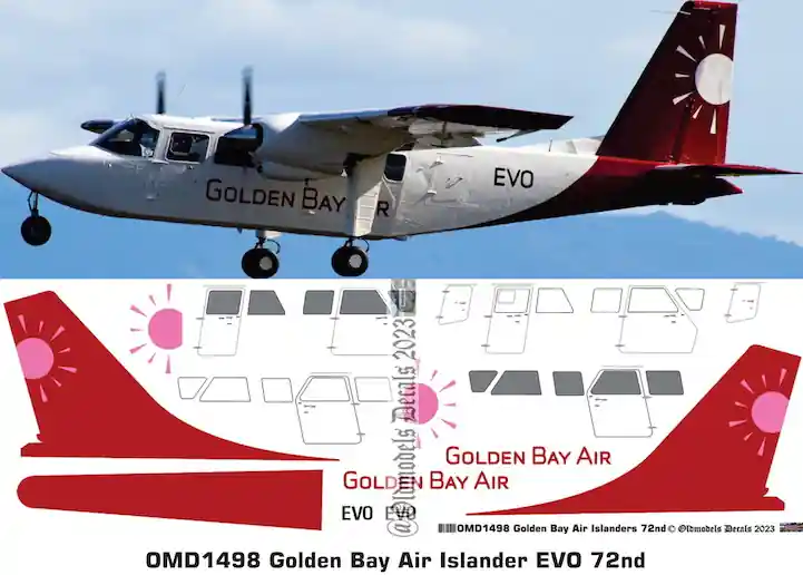 Offre Spéciale Old models Decals 1498 BN.2 Islander - Golden Bay Air