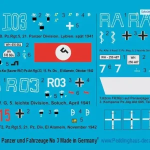Acheter Direct Peddinghaus-Decals 4640 German DAK Vehicles & Tanks No.3