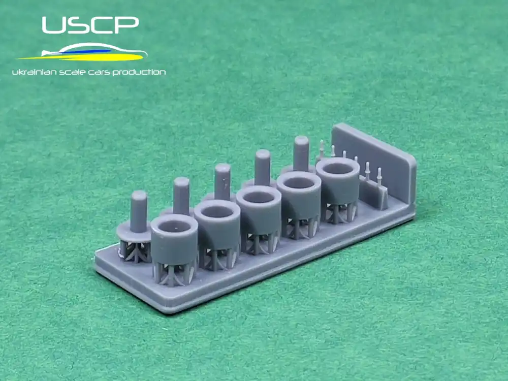 Offre Limitée Ukrainian Scale Cars Production (USCP) 24P049 Minilite Double Fin 14" + Tires (3D Printed)