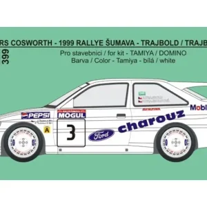 Seulement Aujourd'hui Rejimodel 399 Ford Escort RS Cosworth - Rallye Sumava 1999 - Trajbold / Trajboldova (for Tamiya and Domino Kits)