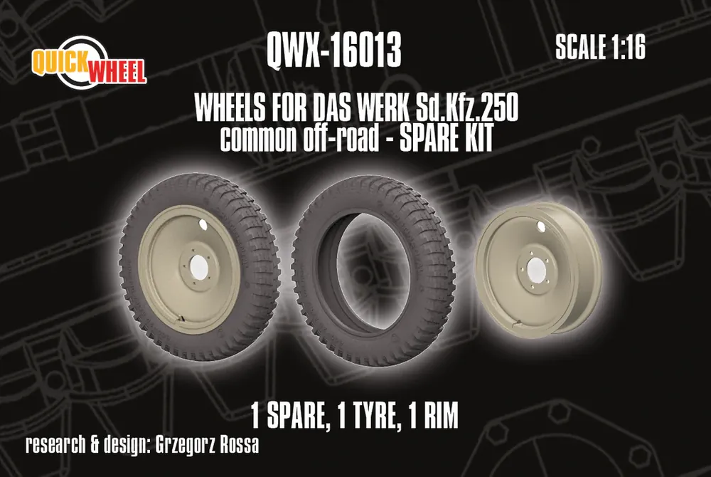 Satisfait Ou Remboursé Quick Wheel QWX16013 Sd.Kfz. 250 Common Off-Road Spare Kit (for Das Werk Kits)