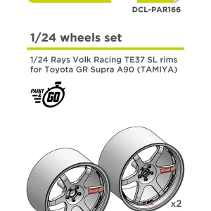 Authentique Decalcas PAR166 Toyota GT Supra A90 - Volk Racing Rays TE37-SL (for Tamiya 24351 and 24371 Kits)