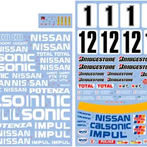 Shunko Models D455 Nissan Skyline GT-R - Calsonic 1990-1993 Decals Set Retour Gratuit