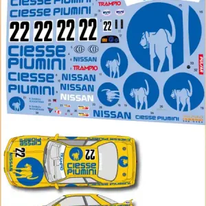Shunko Models D484 Nissan Skyline GT-R - GR.A Calsonic Piumini GT-R Yellow 1990 Hi-land Decals Set Offre Spéciale