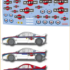 Shunko Models D504 Lancia 037 Rally - Martini Optional Decals Monte Carlo 1983-1984 Offre Limitée