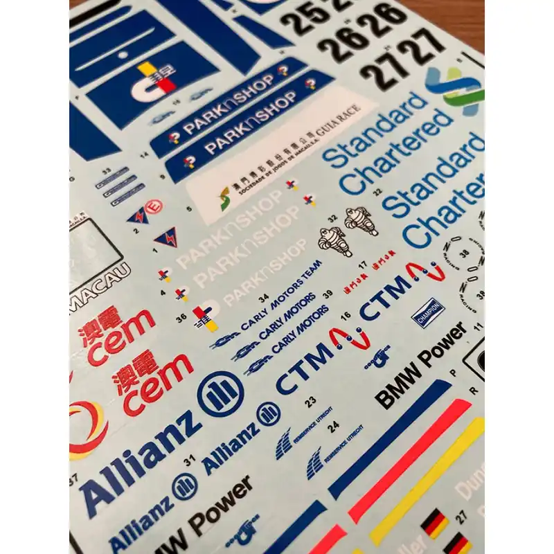 SK Decals 24112 BMW 320i E46 Macau Guia 2002 - Decals Set (for NuNu Kits) Achetez Aujourd'hui