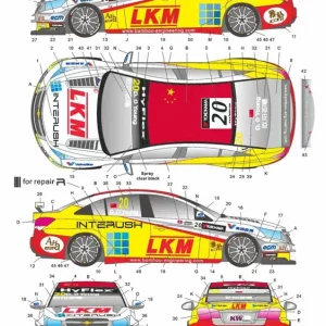 Authentique SK Decals 24012 Chevrolet Cruze WTCC 2012 Macau - Decals Set (for Beemax Kits)