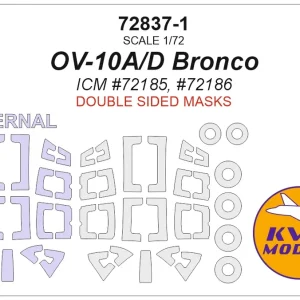 KV Models 72837-1 OV-10 A/D Bronco - Mask Set Double-sided (for ICM 72185 and 72186 Kits) Vente Directe
