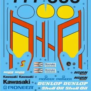 Offre Du Jour Blue Stuff 12-021 Kawasaki KR500 1982 Decals (for Tamiya 14028 Kit)