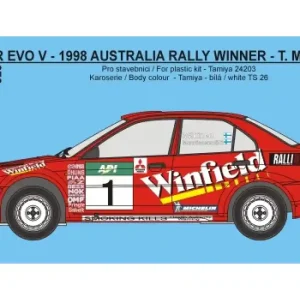Haute Qualité Rejimodel 020 Mitsubishi Lancer Evo V Rally - Australia 1998 T.Makinen (for Tamiya Kits)