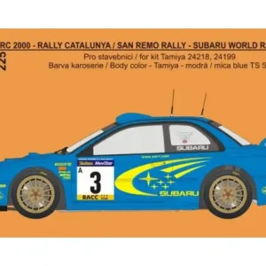 Expédié Aujourd'hui Rejimodel 225 Subaru Impreza WRC 00 - SWRT 2000 - Catalunya / San Remo Rally (for Tamiya Kits)